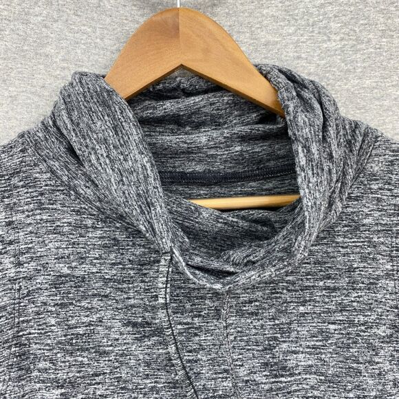 Aerie Shirt Womens Large Gray Sleeveless Drawstring Cowl Neck Split Sides Comfy - Picture 4 of 12